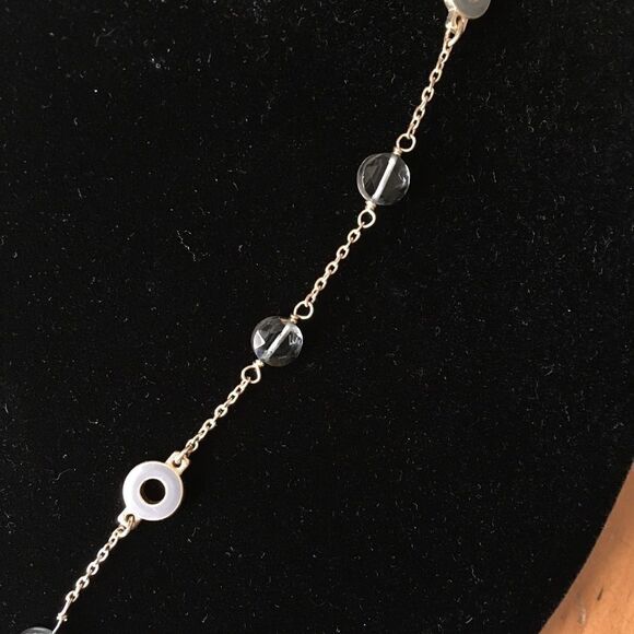 J. Crew Smoke Crystal Bead Opera Necklace - Picture 6 of 7